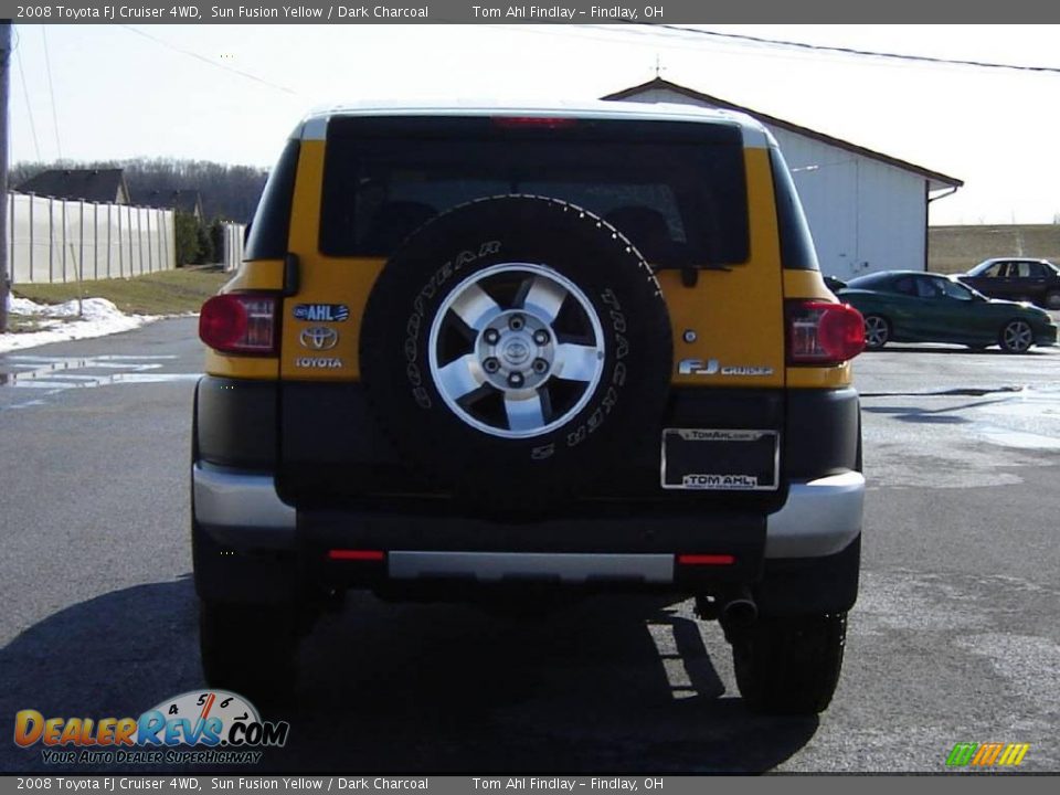 2008 Toyota FJ Cruiser 4WD Sun Fusion Yellow / Dark Charcoal Photo #4