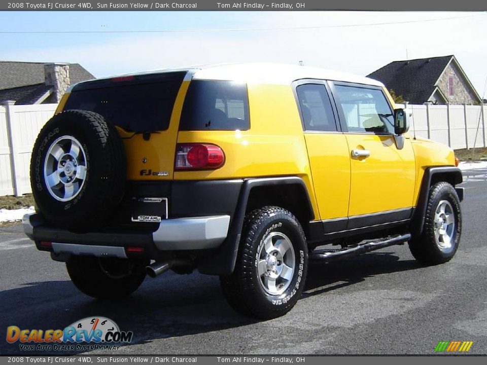 2008 Toyota FJ Cruiser 4WD Sun Fusion Yellow / Dark Charcoal Photo #5