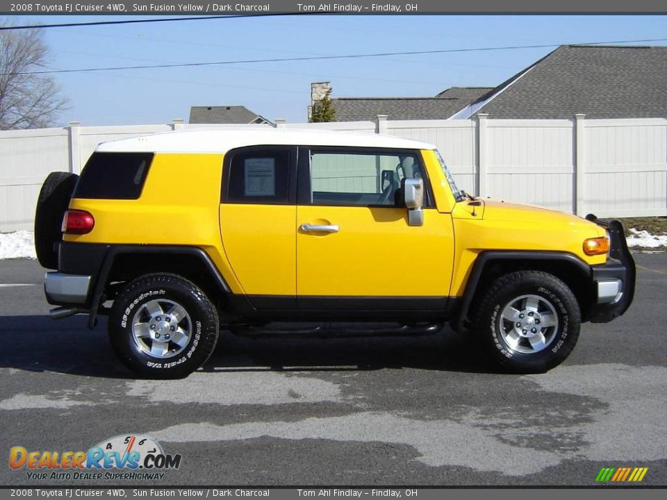 2008 Toyota FJ Cruiser 4WD Sun Fusion Yellow / Dark Charcoal Photo #6