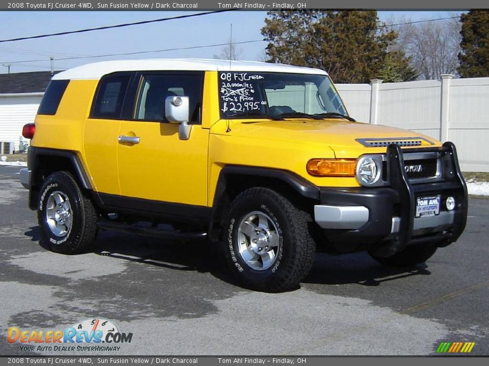 2008 Toyota FJ Cruiser 4WD Sun Fusion Yellow / Dark Charcoal Photo #7