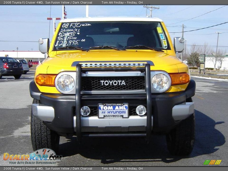 2008 Toyota FJ Cruiser 4WD Sun Fusion Yellow / Dark Charcoal Photo #8