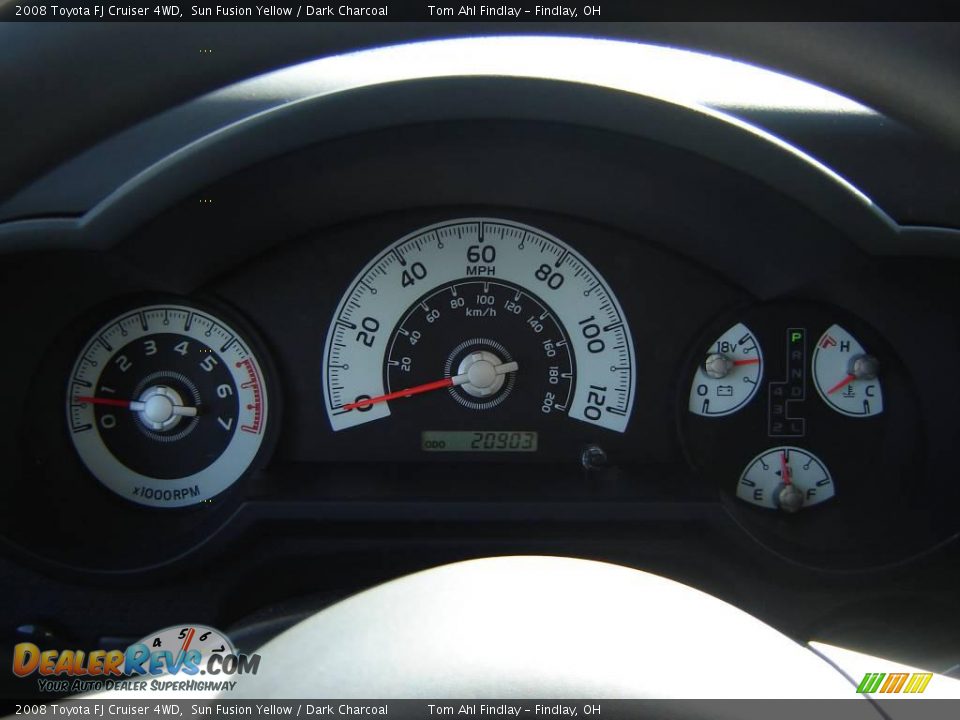 2008 Toyota FJ Cruiser 4WD Sun Fusion Yellow / Dark Charcoal Photo #12