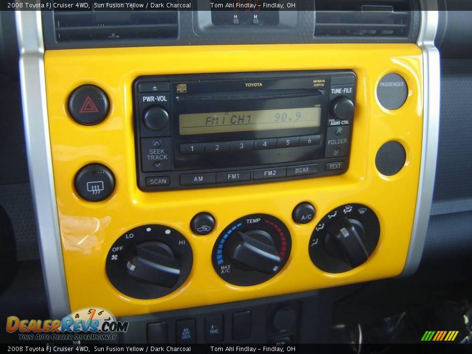 2008 Toyota FJ Cruiser 4WD Sun Fusion Yellow / Dark Charcoal Photo #13