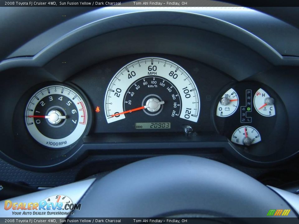 2008 Toyota FJ Cruiser 4WD Sun Fusion Yellow / Dark Charcoal Photo #17