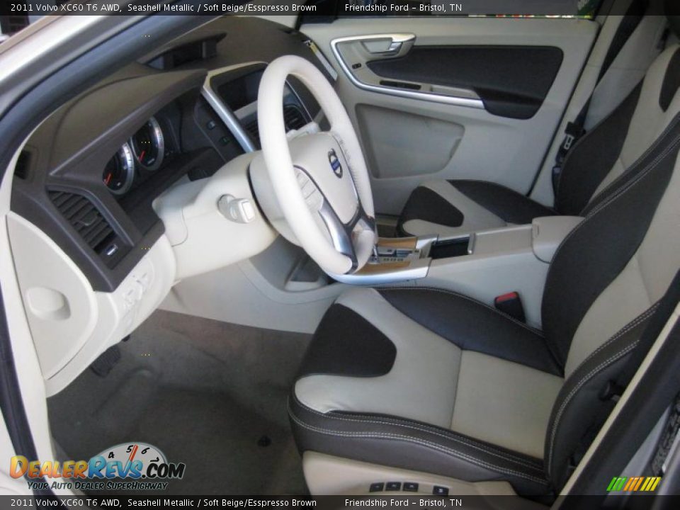Soft Beige/Esspresso Brown Interior - 2011 Volvo XC60 T6 AWD Photo #8