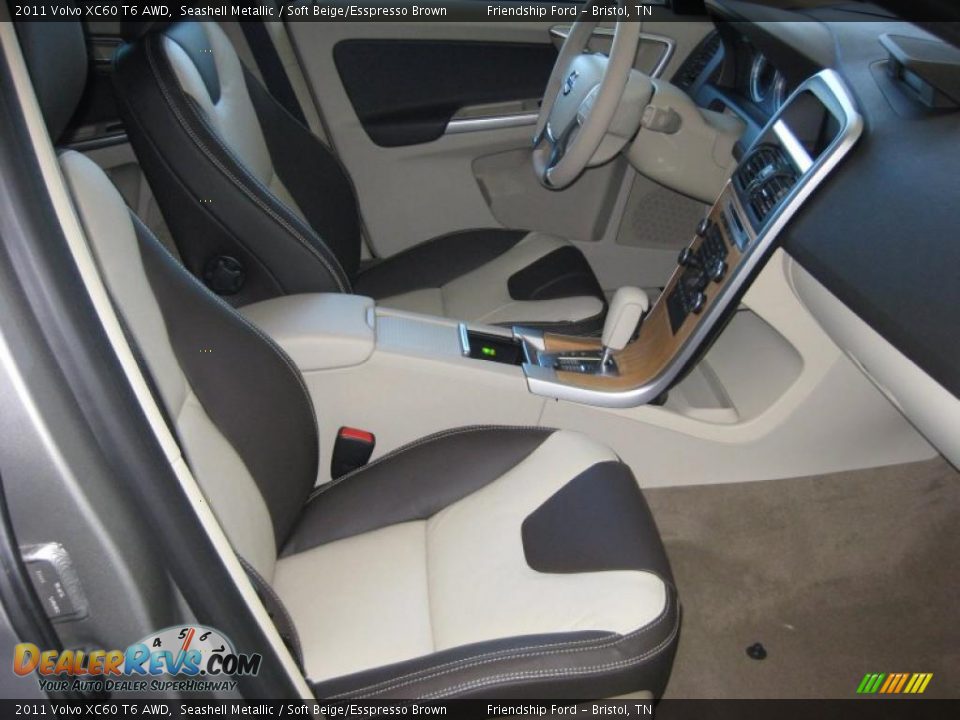 Soft Beige/Esspresso Brown Interior - 2011 Volvo XC60 T6 AWD Photo #14
