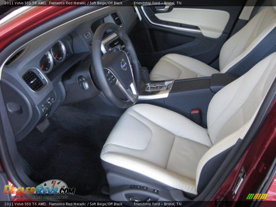 Soft Beige/Off Black Interior - 2011 Volvo S60 T6 AWD Photo #8