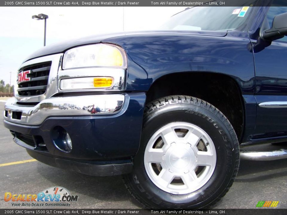 2005 GMC Sierra 1500 SLT Crew Cab 4x4 Deep Blue Metallic / Dark Pewter Photo #2