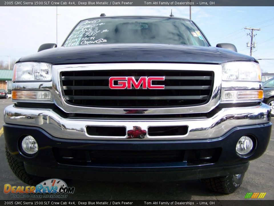 2005 GMC Sierra 1500 SLT Crew Cab 4x4 Deep Blue Metallic / Dark Pewter Photo #3