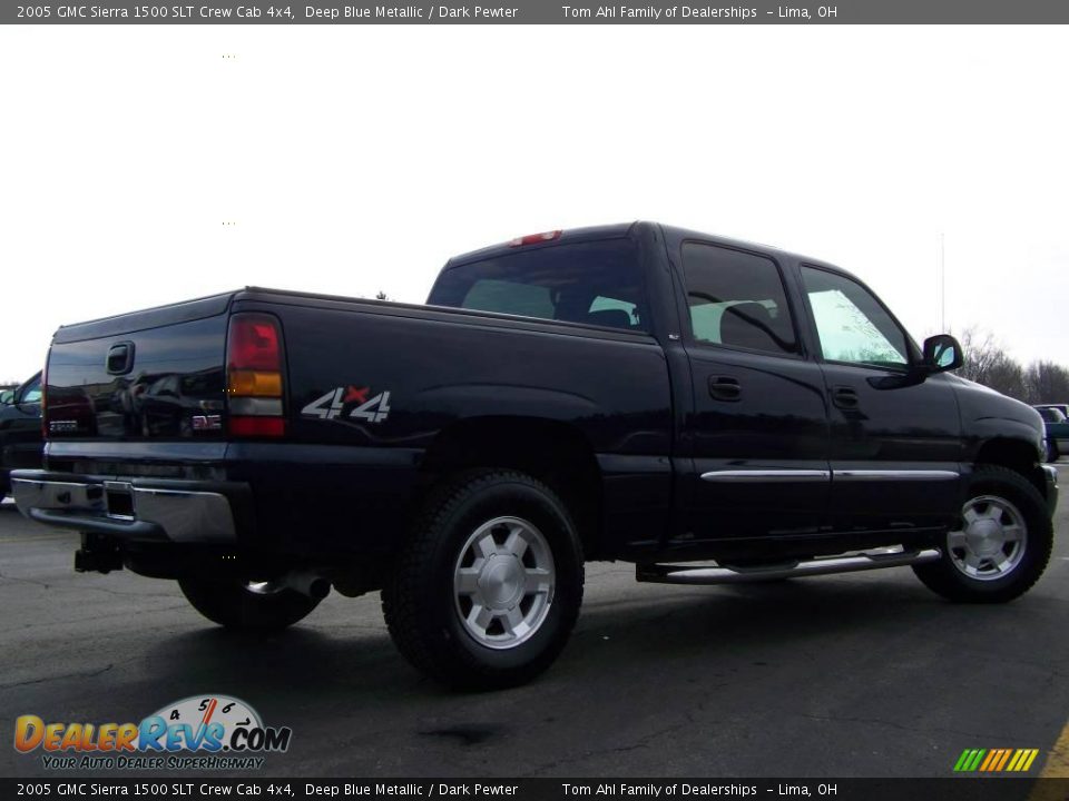 2005 GMC Sierra 1500 SLT Crew Cab 4x4 Deep Blue Metallic / Dark Pewter Photo #4