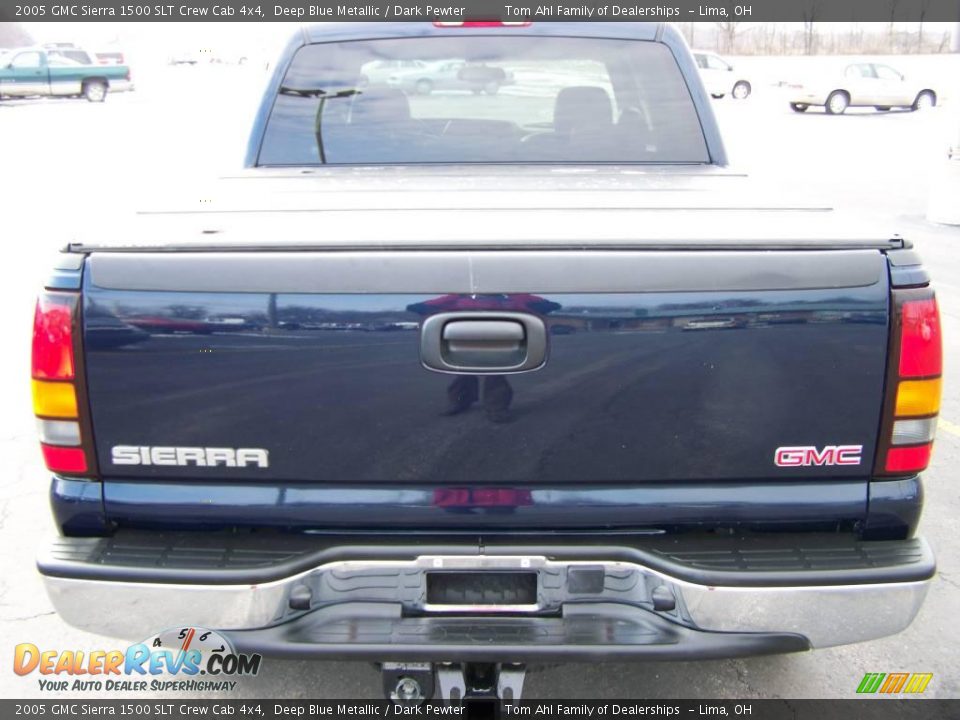 2005 GMC Sierra 1500 SLT Crew Cab 4x4 Deep Blue Metallic / Dark Pewter Photo #7