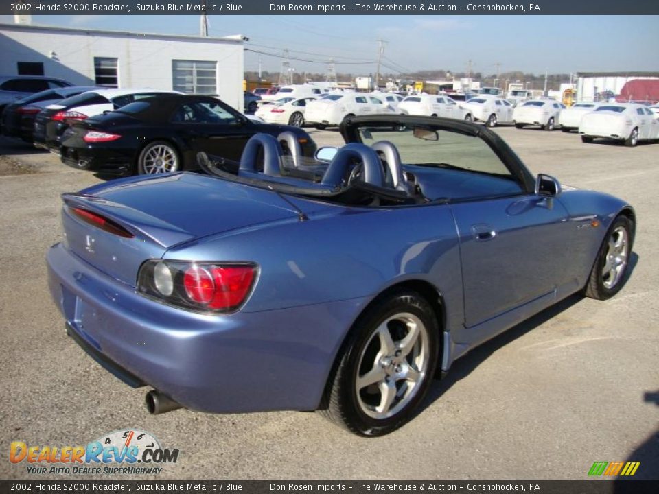 2002 Honda S2000 Roadster Suzuka Blue Metallic / Blue Photo #7