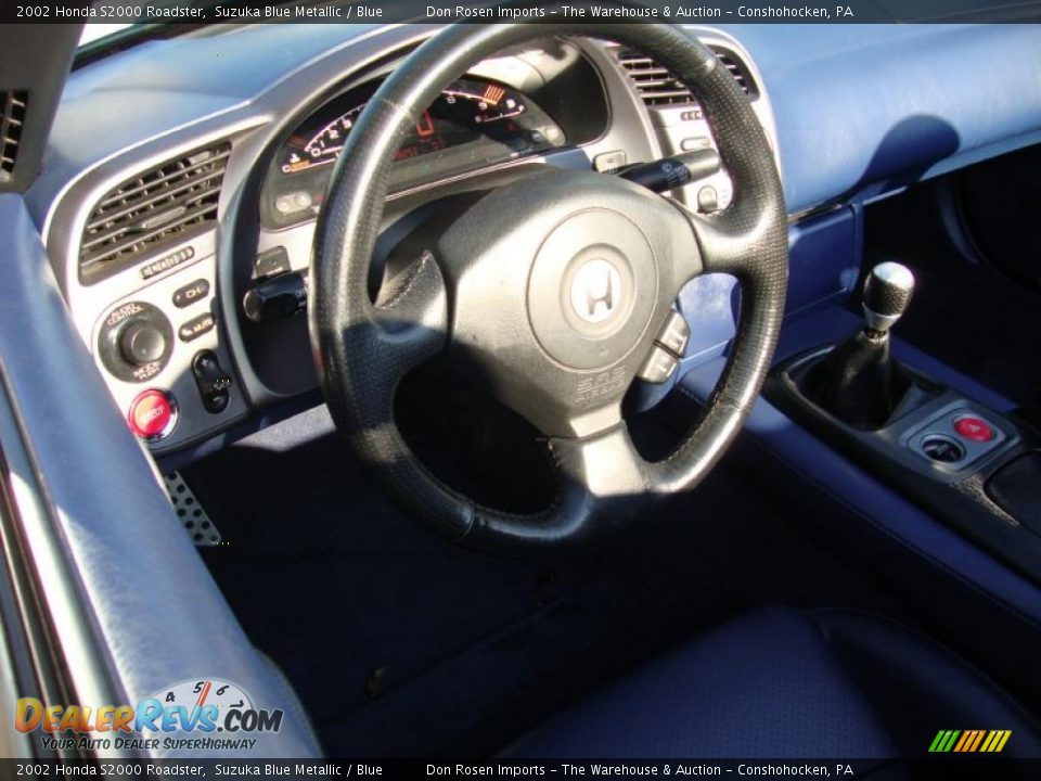2002 Honda S2000 Roadster Suzuka Blue Metallic / Blue Photo #11