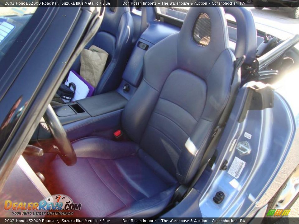 2002 Honda S2000 Roadster Suzuka Blue Metallic / Blue Photo #16