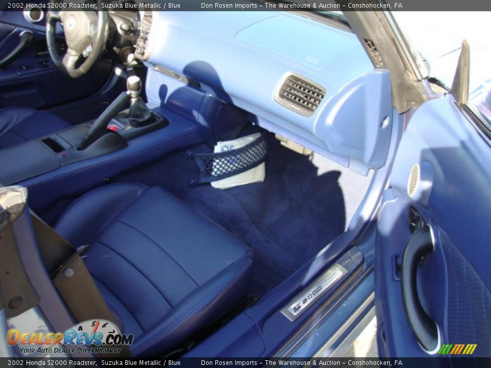 2002 Honda S2000 Roadster Suzuka Blue Metallic / Blue Photo #17