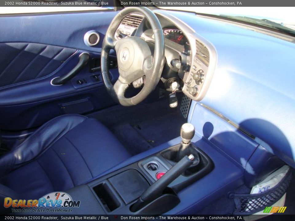 2002 Honda S2000 Roadster Suzuka Blue Metallic / Blue Photo #18