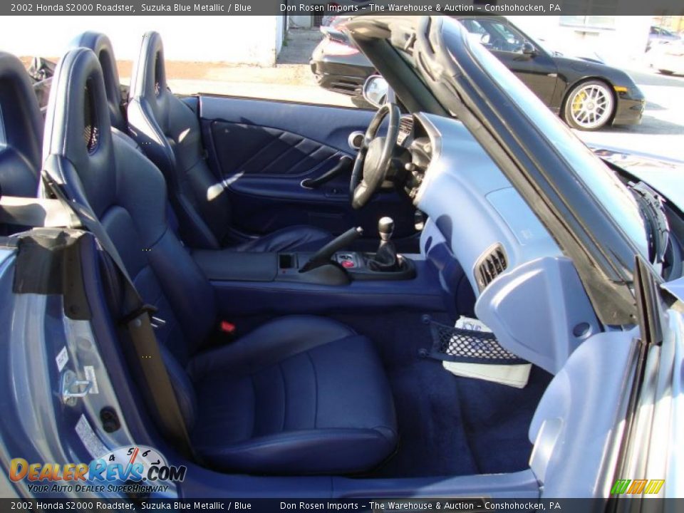 2002 Honda S2000 Roadster Suzuka Blue Metallic / Blue Photo #19
