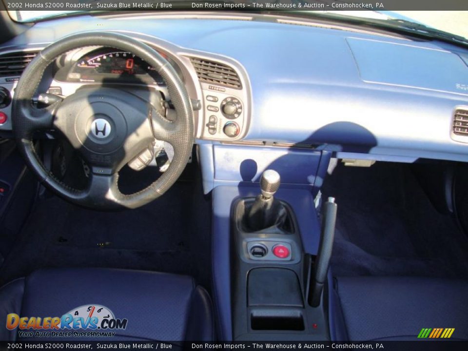 2002 Honda S2000 Roadster Suzuka Blue Metallic / Blue Photo #22
