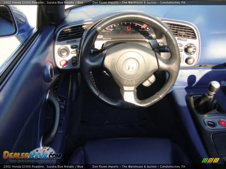 2002 Honda S2000 Roadster Suzuka Blue Metallic / Blue Photo #23