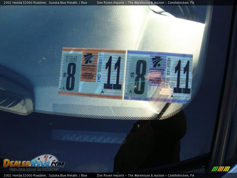 2002 Honda S2000 Roadster Suzuka Blue Metallic / Blue Photo #30