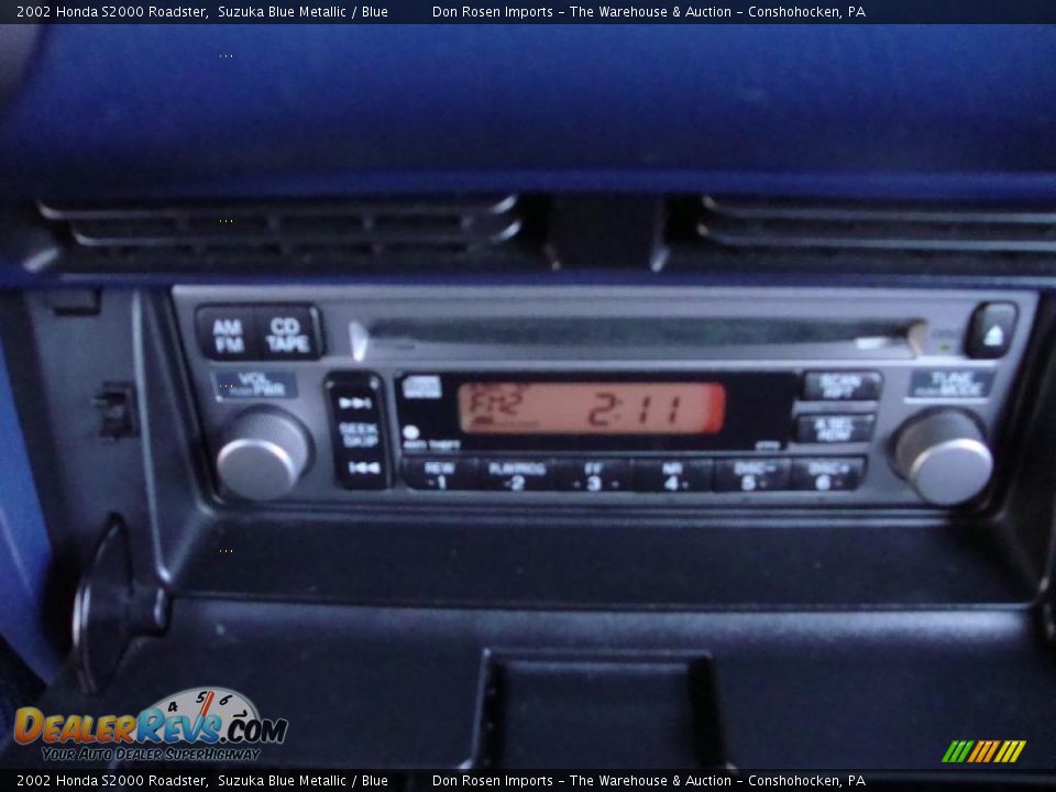 2002 Honda S2000 Roadster Suzuka Blue Metallic / Blue Photo #35