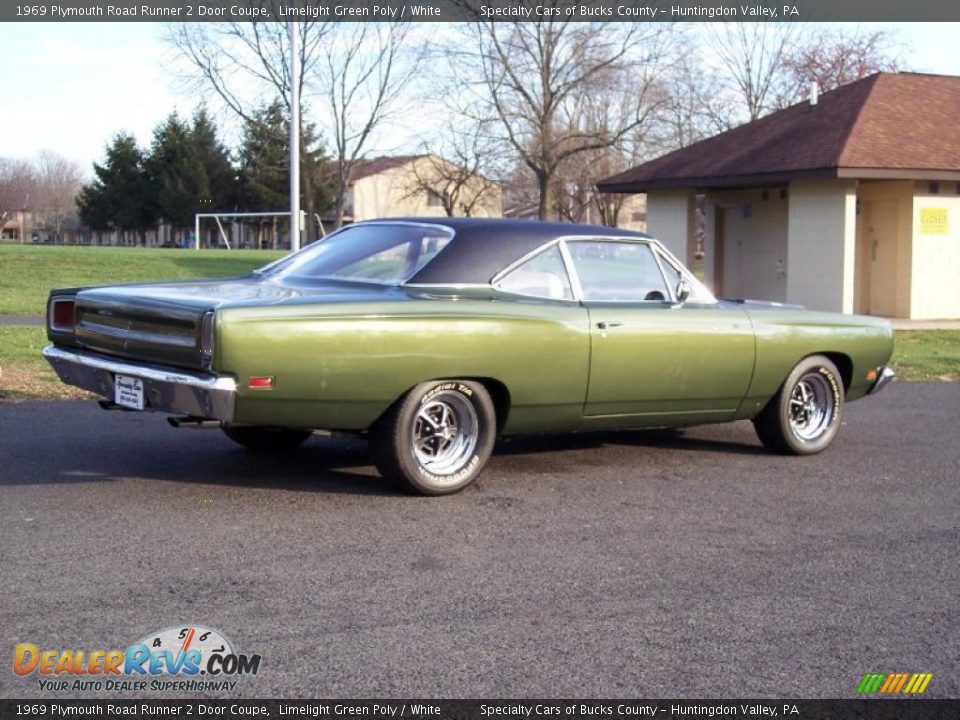 1969 Plymouth Road Runner 2 Door Coupe Limelight Green Poly / White Photo #4