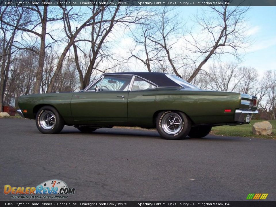 1969 Plymouth Road Runner 2 Door Coupe Limelight Green Poly / White Photo #11