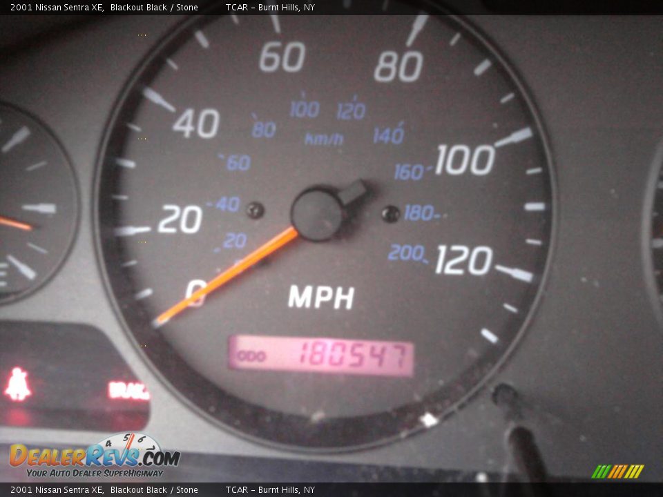 2001 Nissan Sentra XE Blackout Black / Stone Photo #10