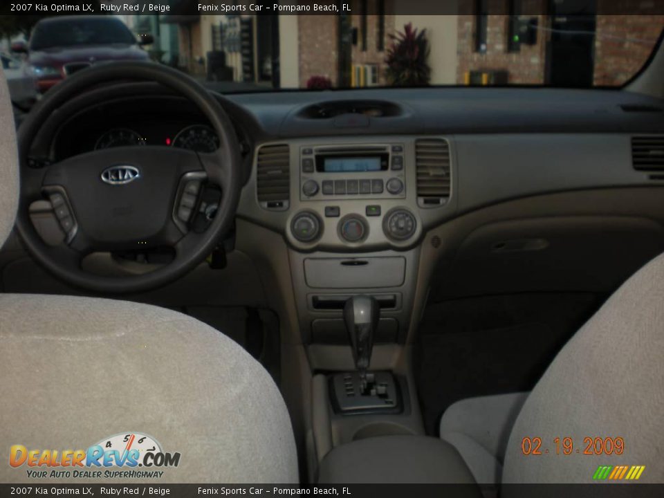 2007 Kia Optima LX Ruby Red / Beige Photo #6