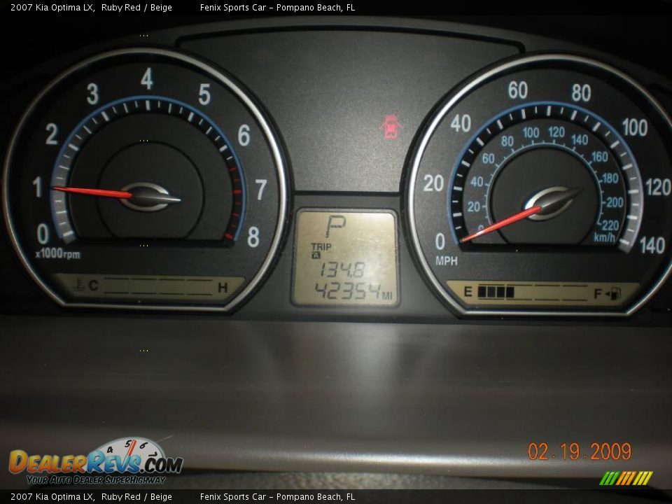 2007 Kia Optima LX Ruby Red / Beige Photo #7