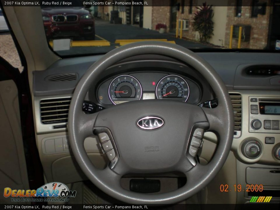 2007 Kia Optima LX Ruby Red / Beige Photo #8