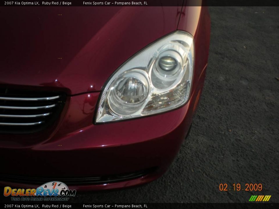 2007 Kia Optima LX Ruby Red / Beige Photo #12