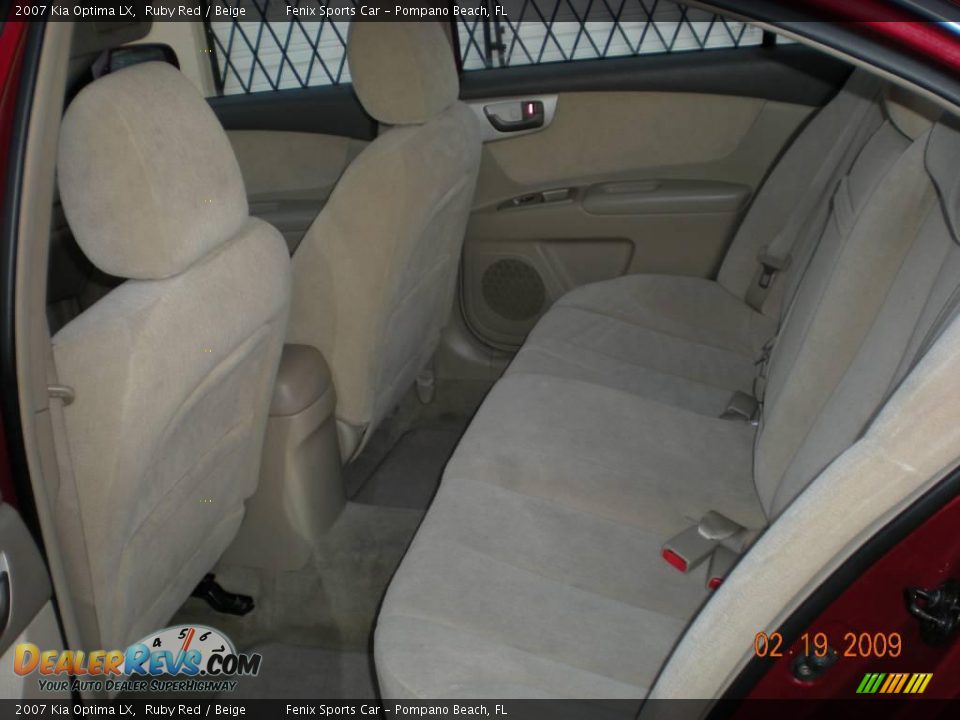 2007 Kia Optima LX Ruby Red / Beige Photo #15