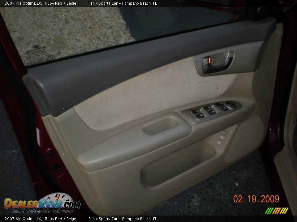 2007 Kia Optima LX Ruby Red / Beige Photo #17