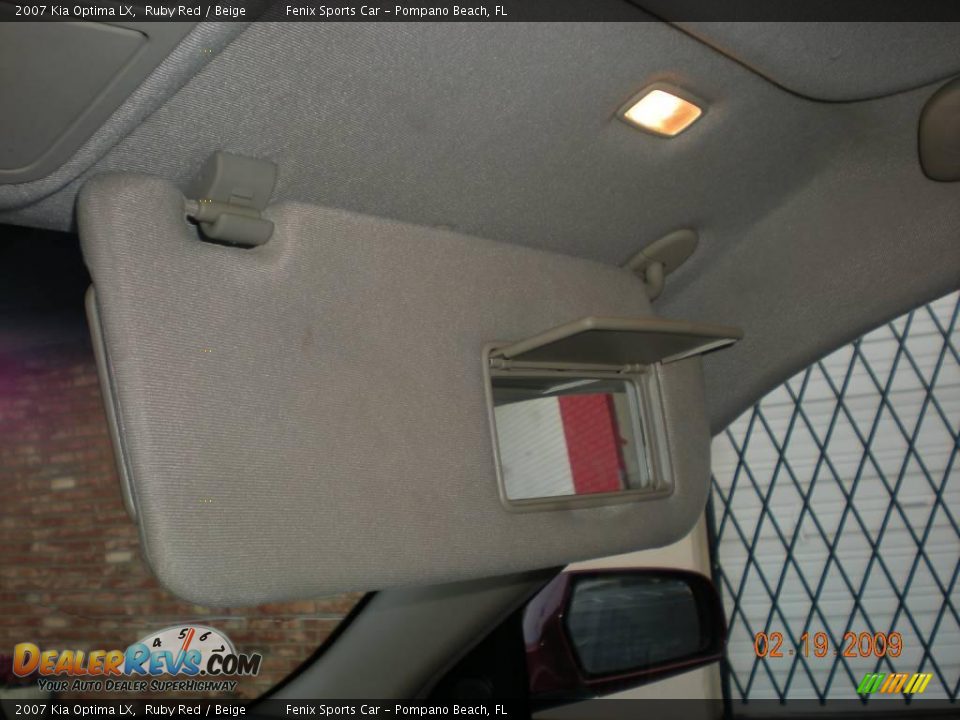 2007 Kia Optima LX Ruby Red / Beige Photo #18