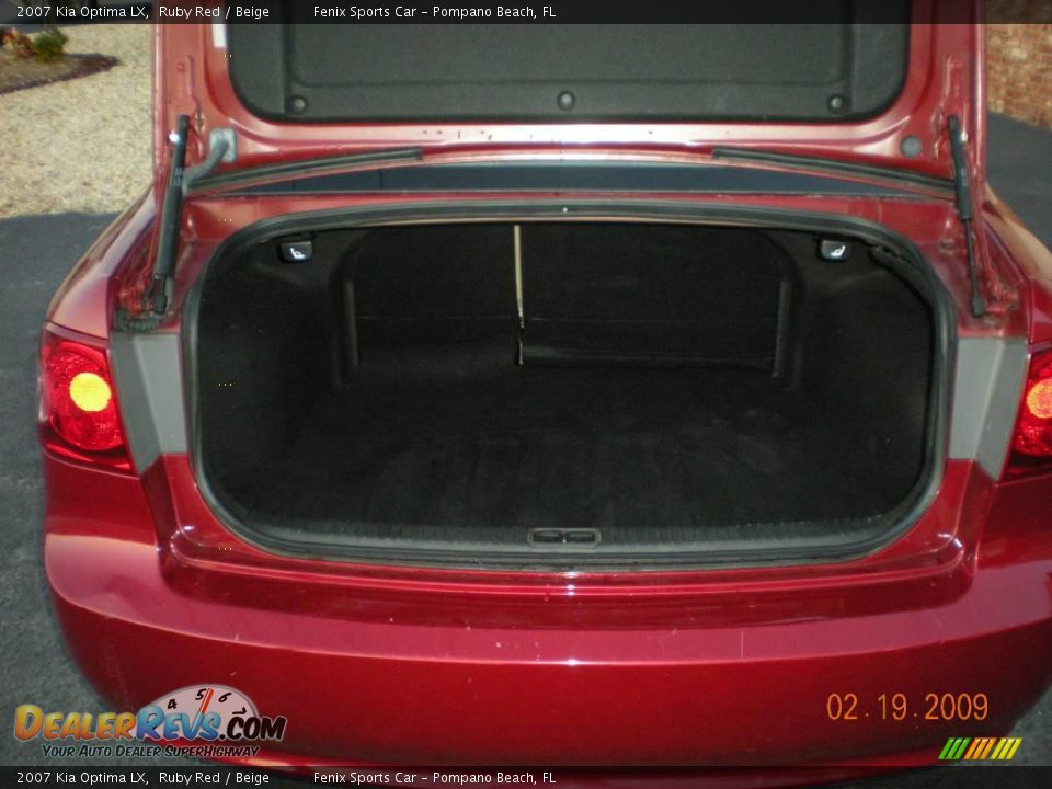 2007 Kia Optima LX Ruby Red / Beige Photo #19