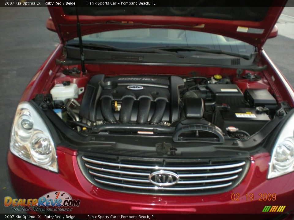 2007 Kia Optima LX Ruby Red / Beige Photo #21