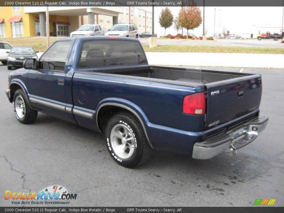 2000 Chevrolet S10 LS Regular Cab Indigo Blue Metallic / Beige Photo #3