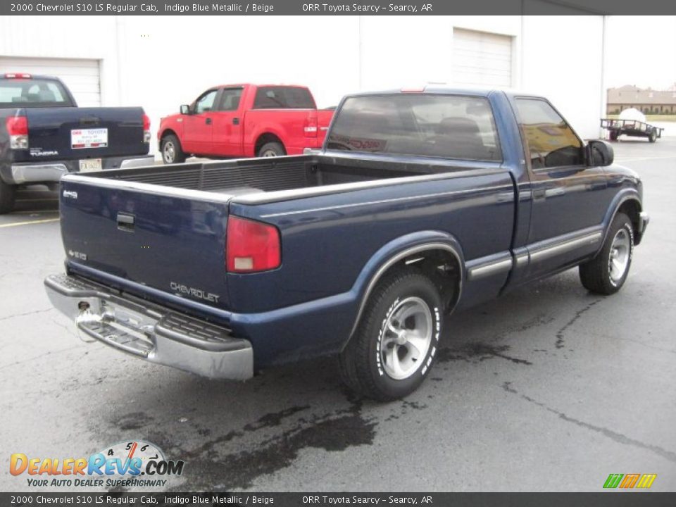 2000 Chevrolet S10 LS Regular Cab Indigo Blue Metallic / Beige Photo #4