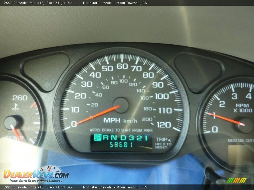 2000 Chevrolet Impala LS Black / Light Oak Photo #20