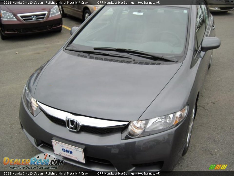 2011 Honda Civic LX Sedan Polished Metal Metallic / Gray Photo #2