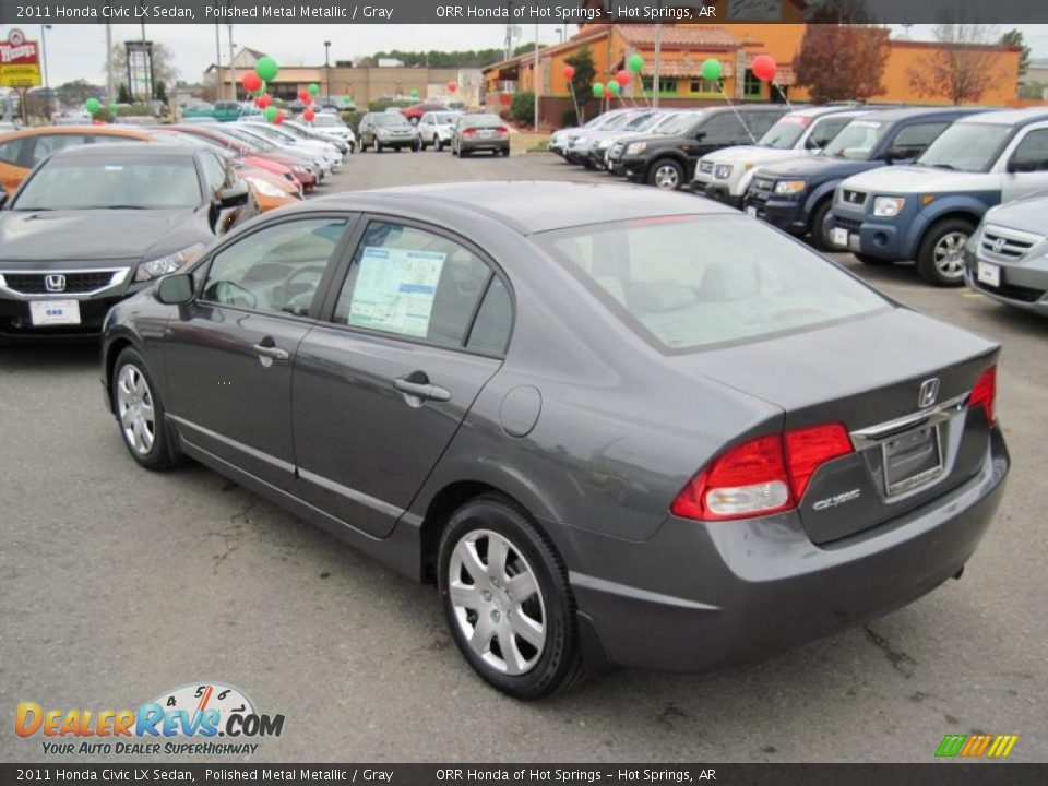 2011 Honda Civic LX Sedan Polished Metal Metallic / Gray Photo #3