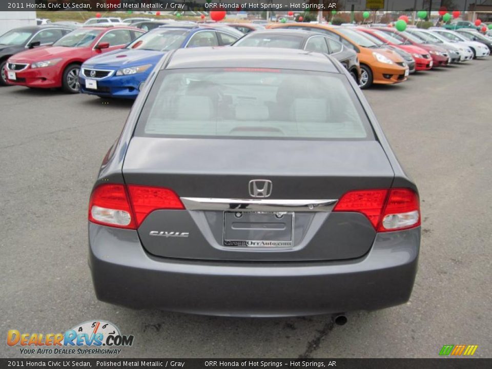 2011 Honda Civic LX Sedan Polished Metal Metallic / Gray Photo #4