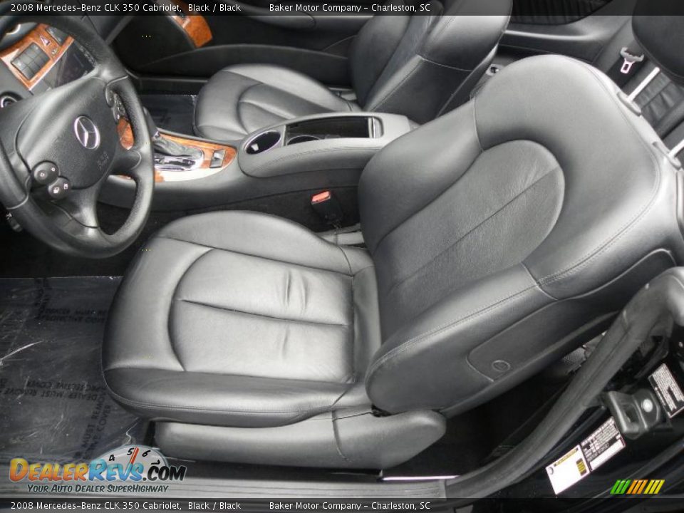 Black Interior - 2008 Mercedes-Benz CLK 350 Cabriolet Photo #4