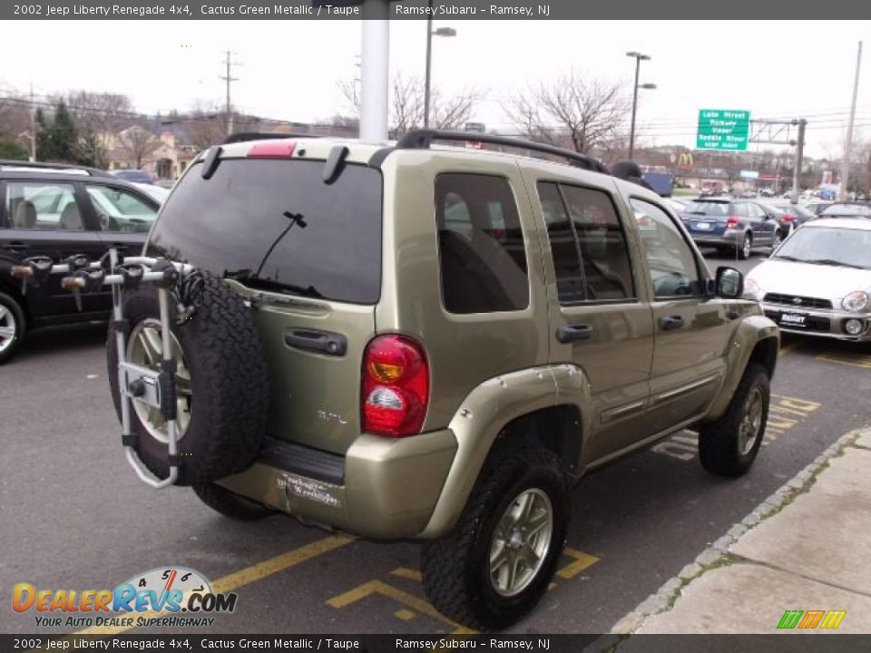 2002 Jeep Liberty Renegade 4x4 Cactus Green Metallic / Taupe Photo #5