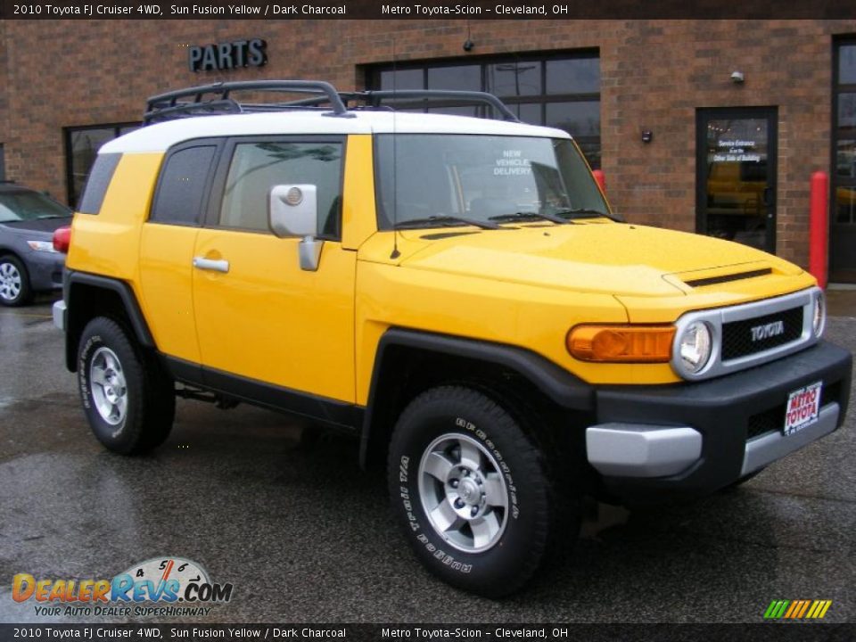 2010 Toyota FJ Cruiser 4WD Sun Fusion Yellow / Dark Charcoal Photo #1