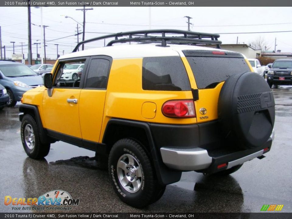 2010 Toyota FJ Cruiser 4WD Sun Fusion Yellow / Dark Charcoal Photo #5