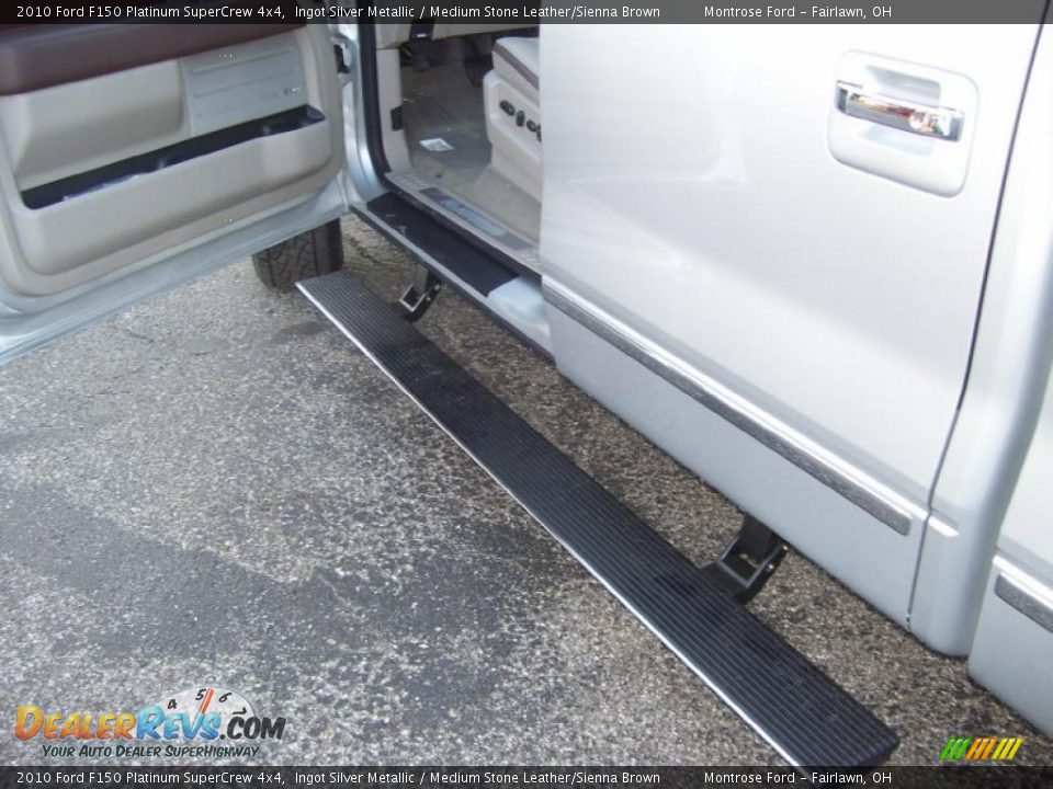 2010 Ford F150 Platinum SuperCrew 4x4 Ingot Silver Metallic / Medium Stone Leather/Sienna Brown Photo #10