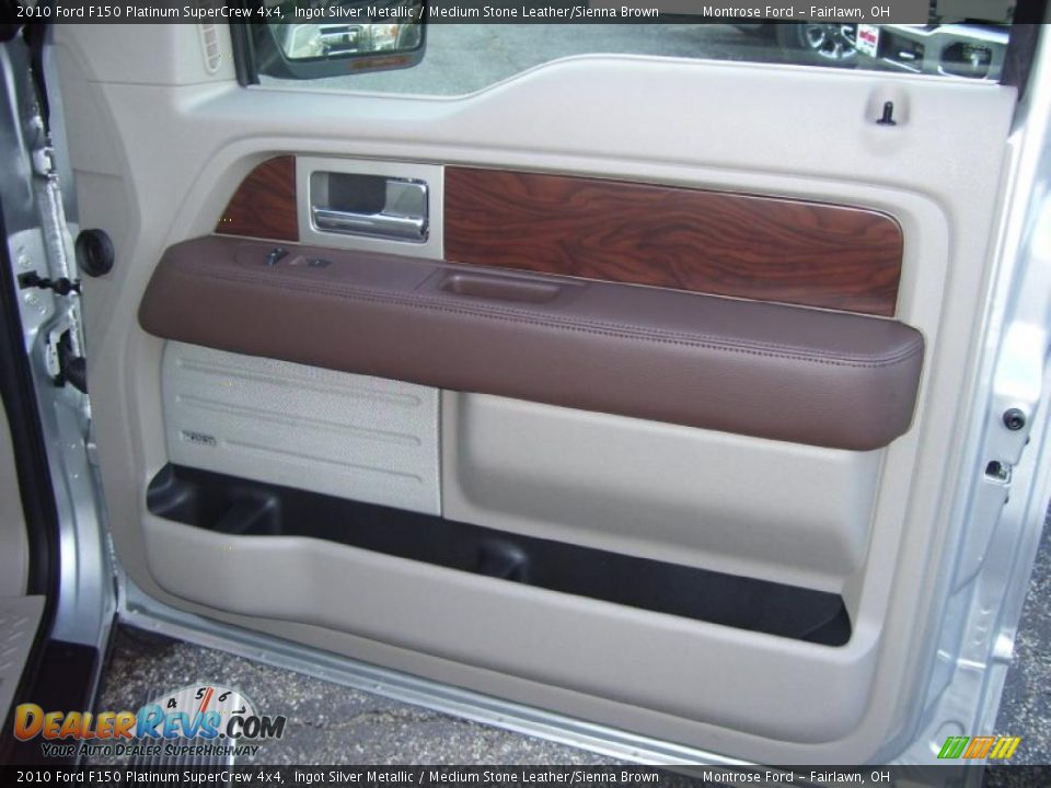 2010 Ford F150 Platinum SuperCrew 4x4 Ingot Silver Metallic / Medium Stone Leather/Sienna Brown Photo #13