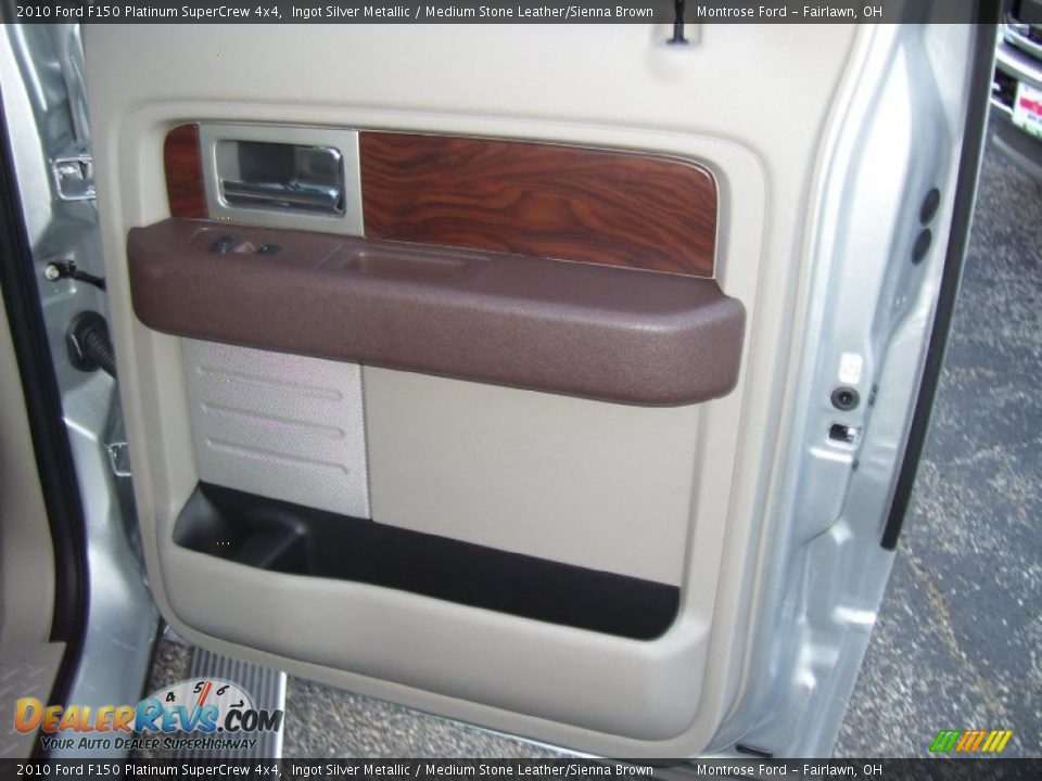 2010 Ford F150 Platinum SuperCrew 4x4 Ingot Silver Metallic / Medium Stone Leather/Sienna Brown Photo #14